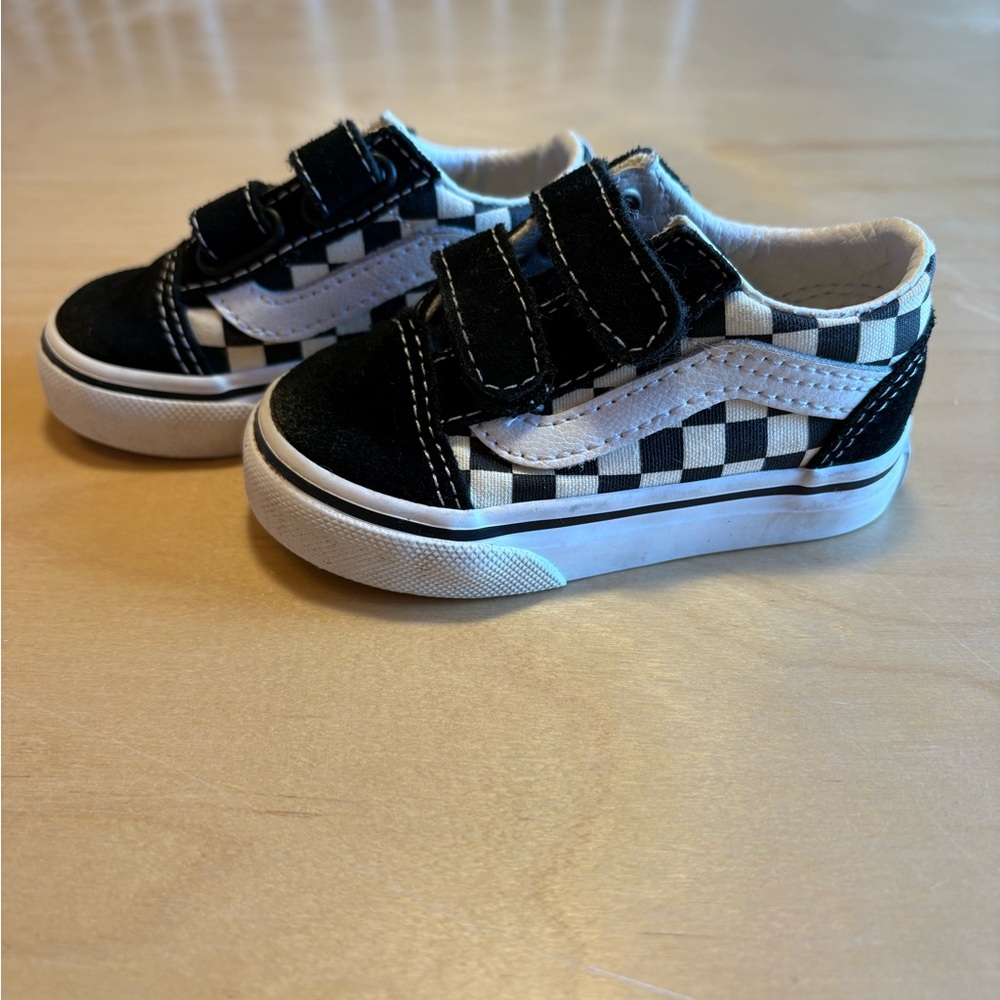 Baby Black and White Checkered Shoes Vans